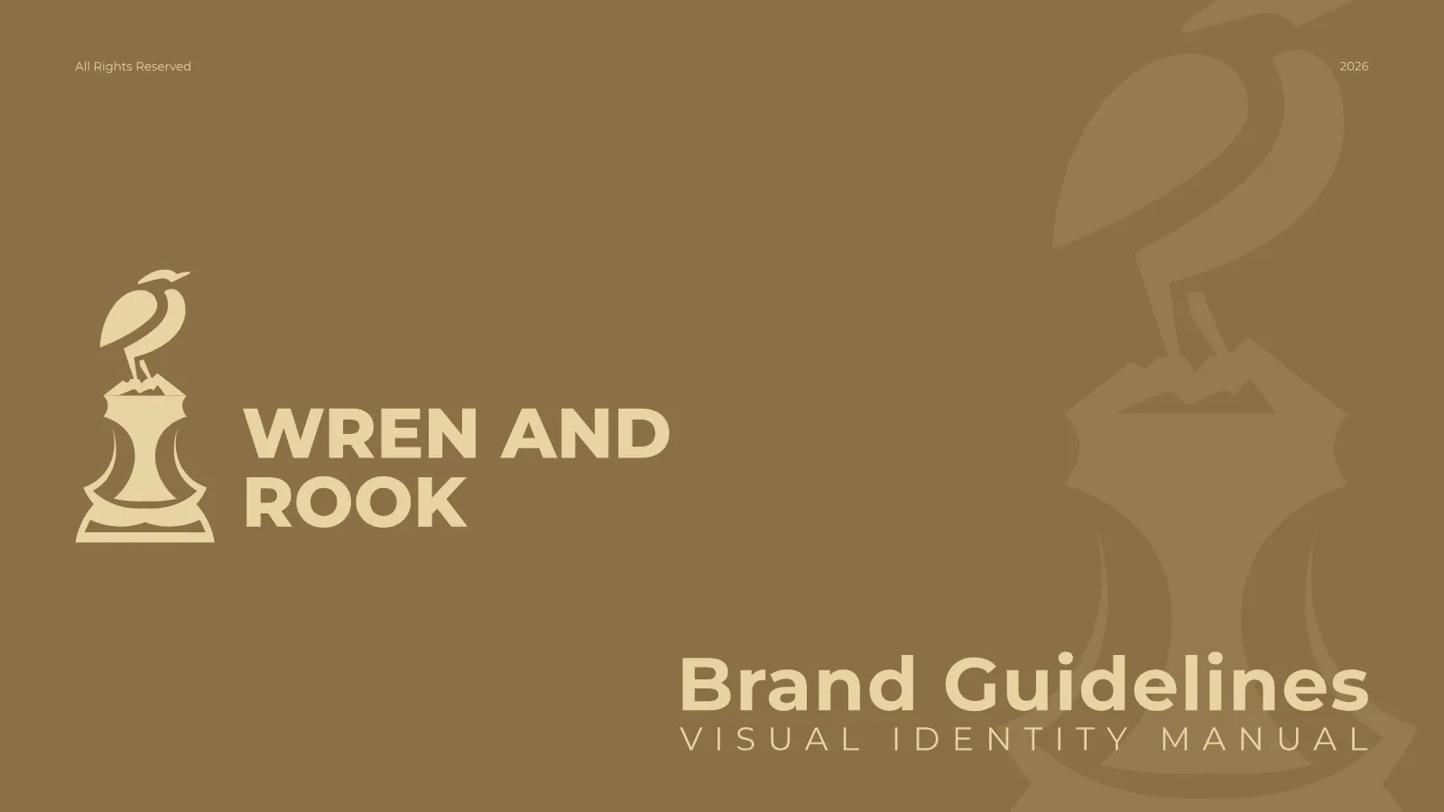 Wren and Rook Brand Guidelines presentation, page 1 of 38