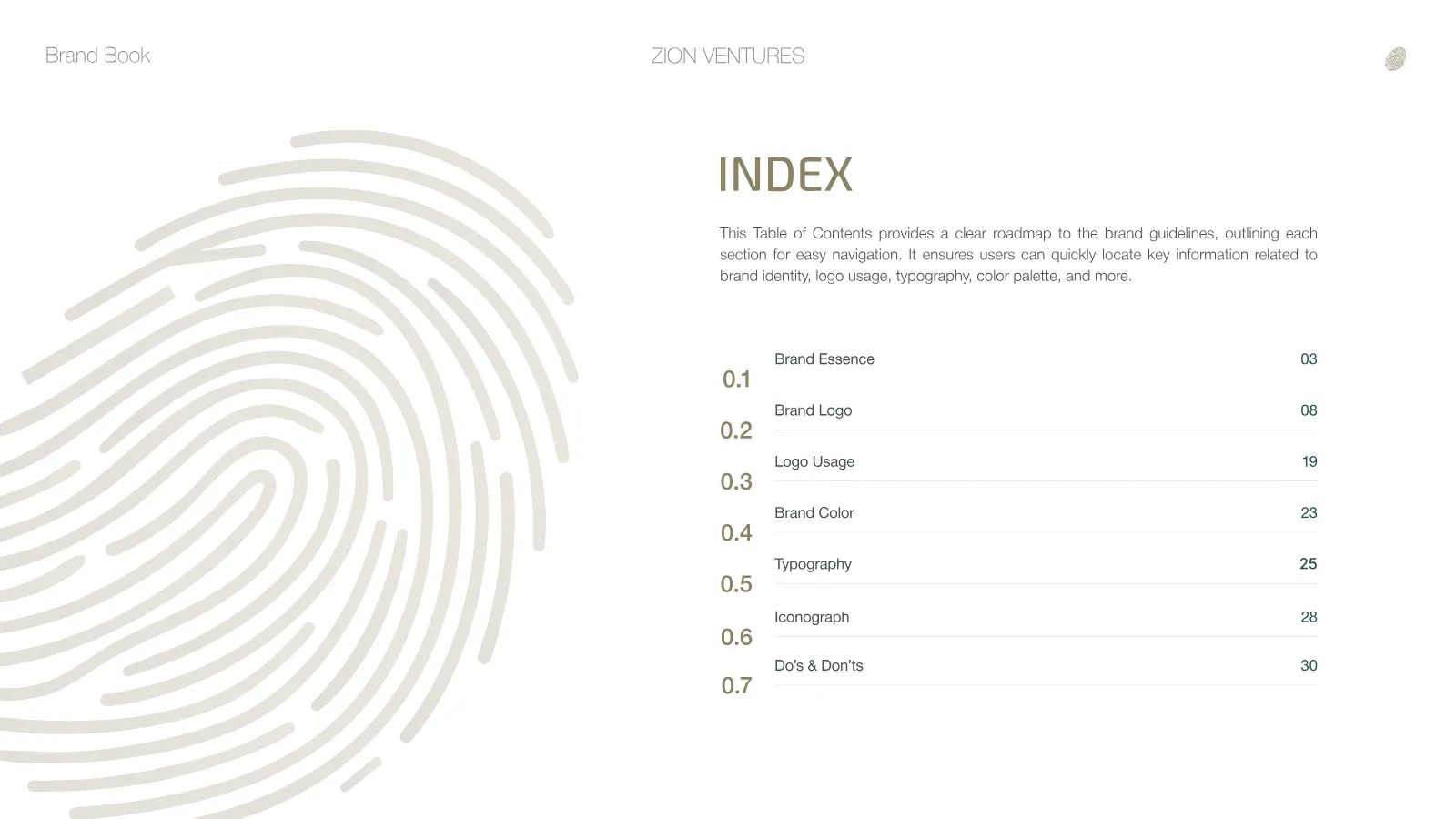 Zion Ventures Brand Guidelines presentation, page 2 of 34