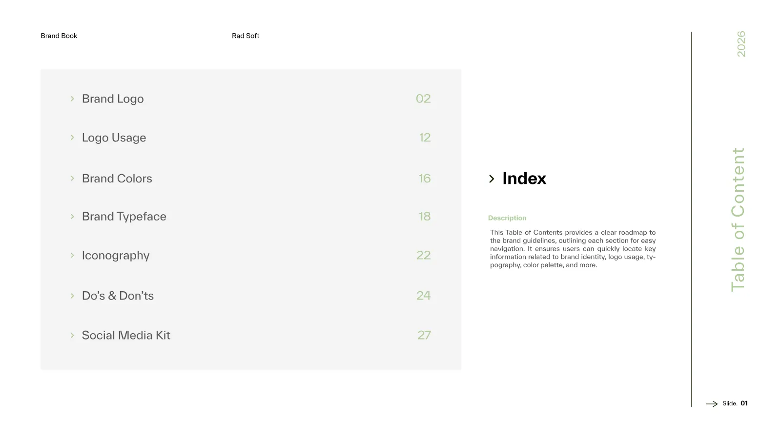 Rad Soft Brand Guidelines presentation, page 2 of 39
