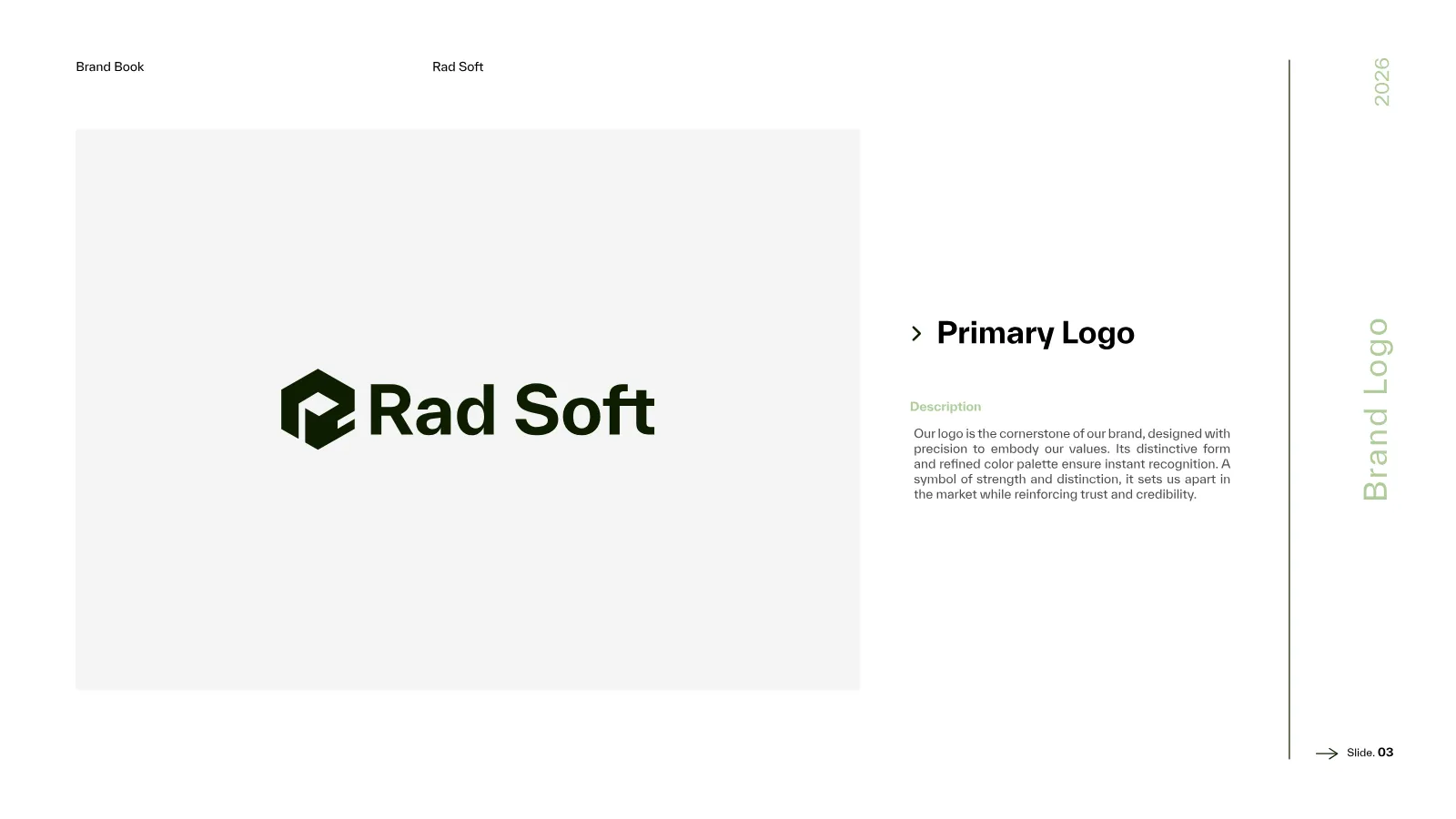 Rad Soft Brand Guidelines presentation, page 4 of 39