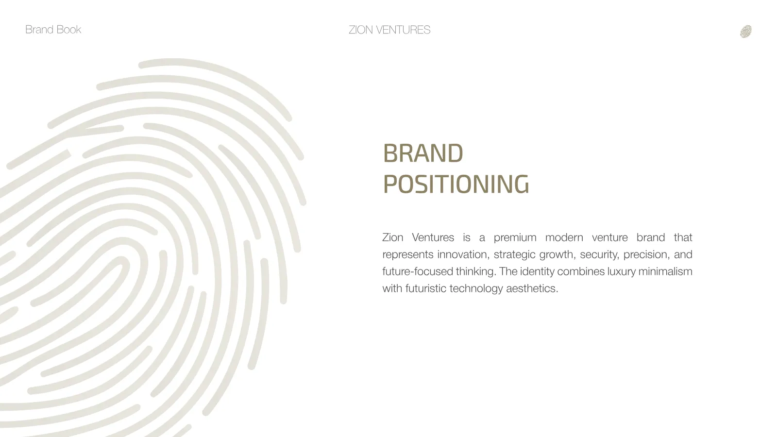 Zion Ventures Brand Guidelines presentation, page 4 of 34
