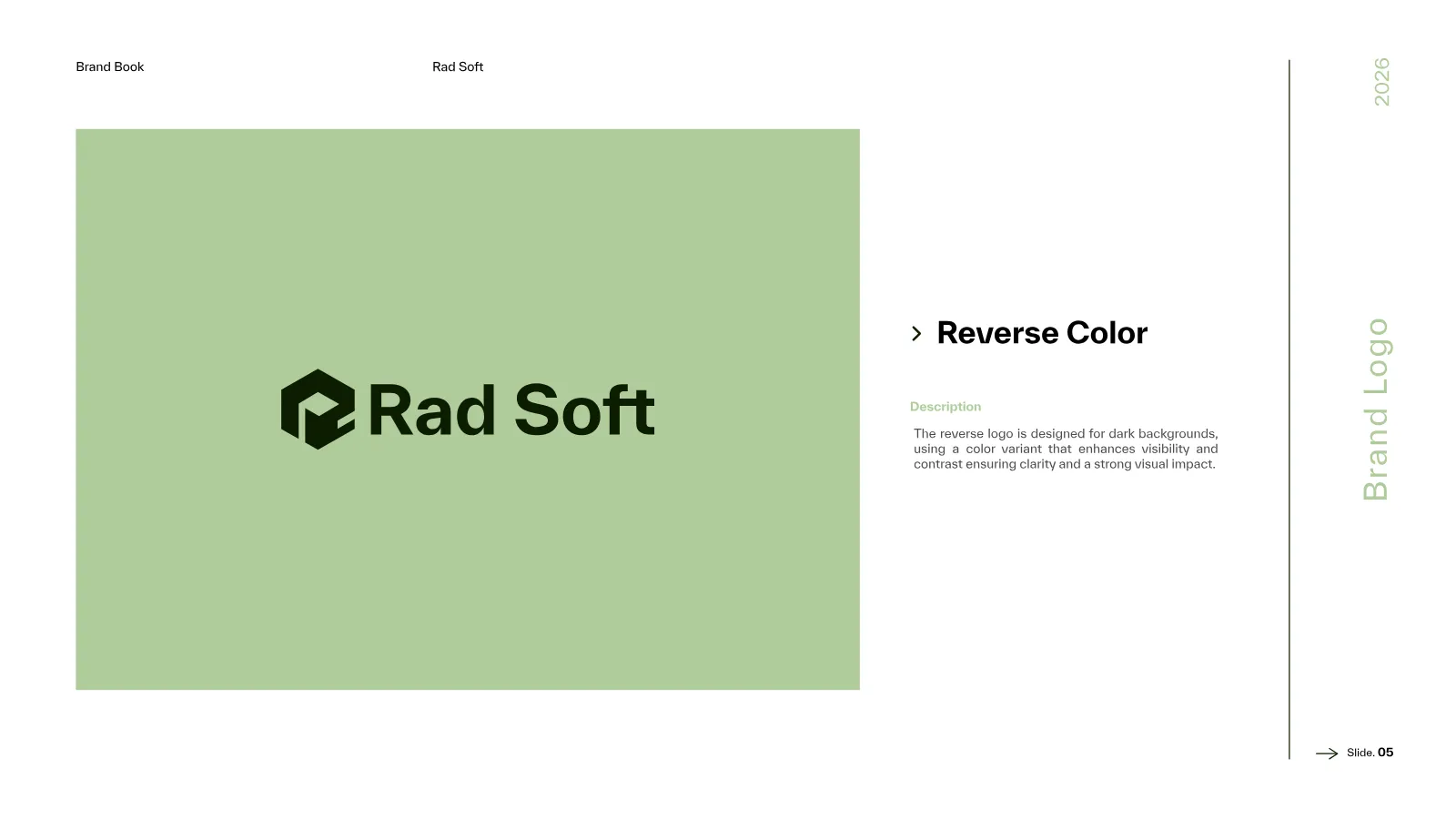 Rad Soft Brand Guidelines presentation, page 6 of 39