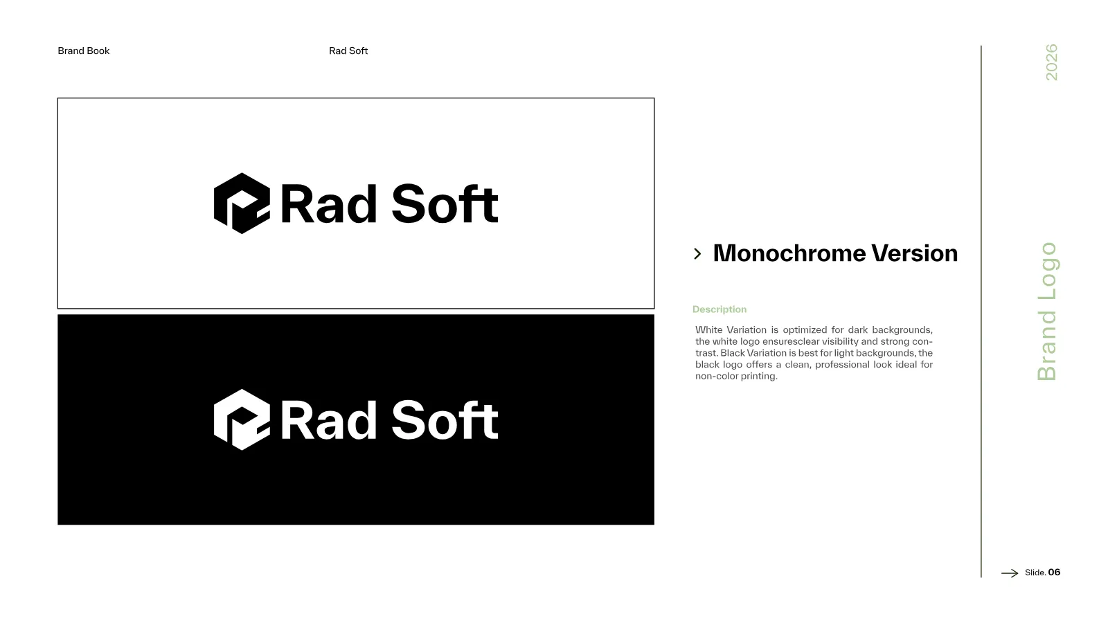 Rad Soft Brand Guidelines presentation, page 7 of 39