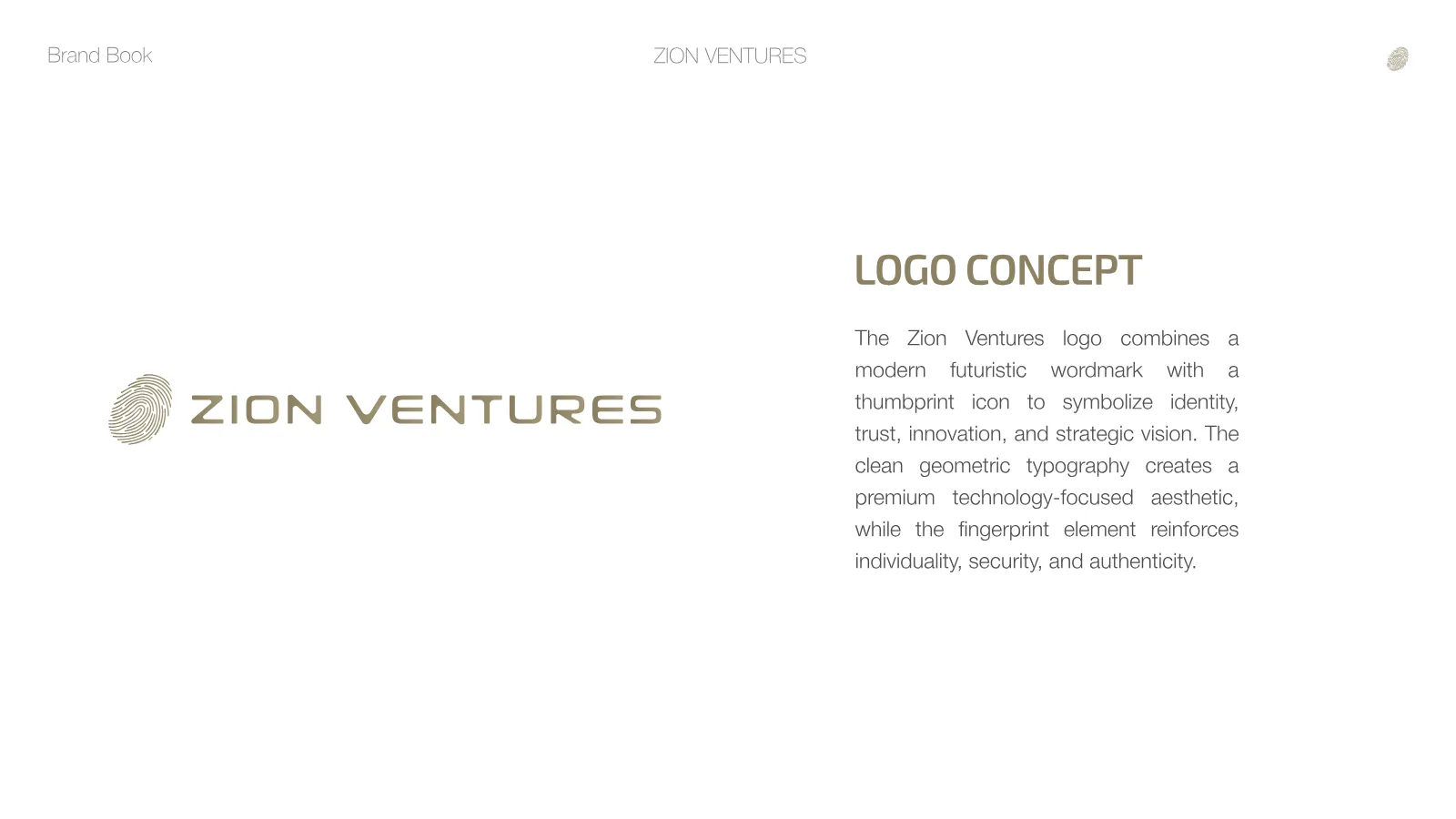 Zion Ventures Brand Guidelines presentation, page 8 of 34
