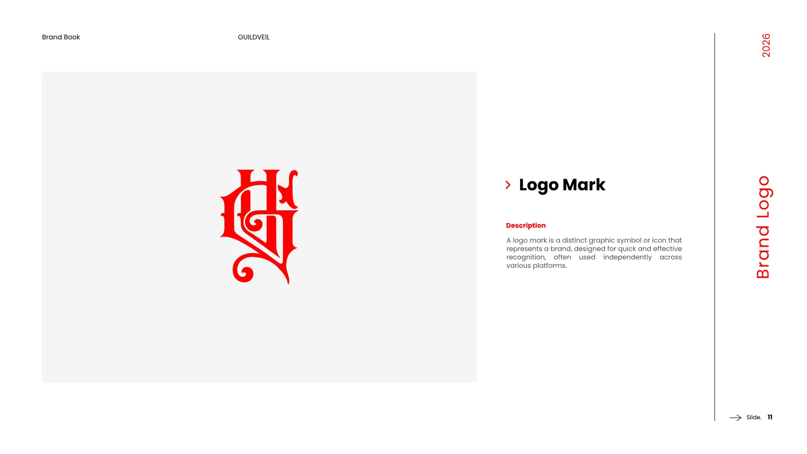 GUILDVEIL Brand Guidelines presentation, page 12 of 36
