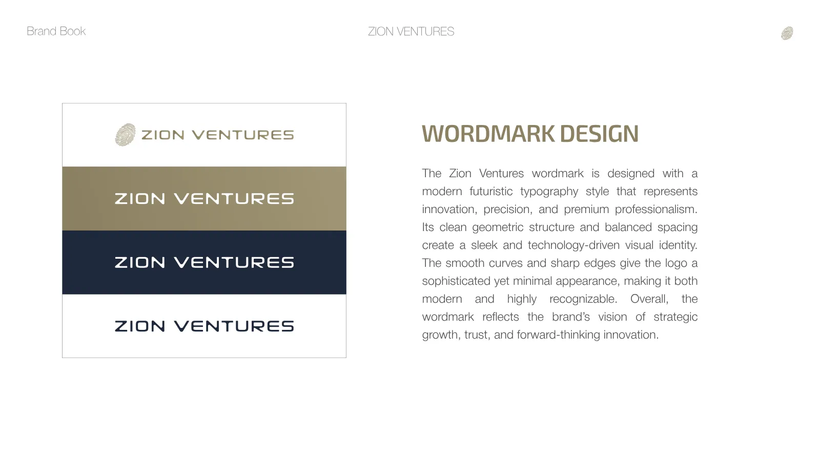 Zion Ventures Brand Guidelines presentation, page 13 of 34