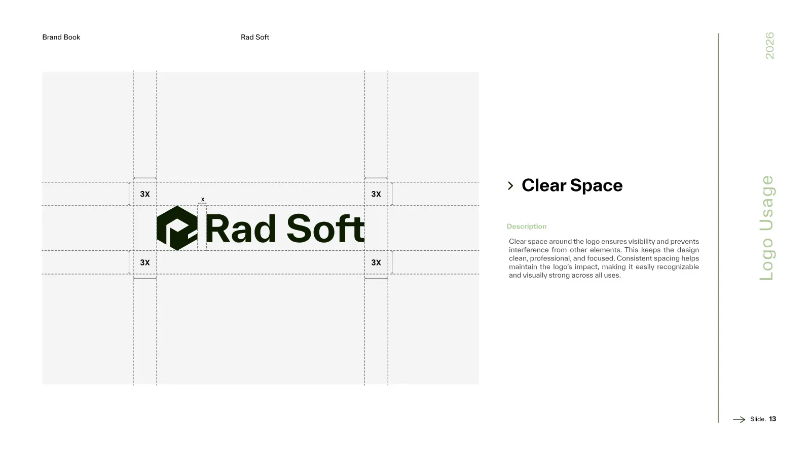 Rad Soft Brand Guidelines presentation, page 14 of 39