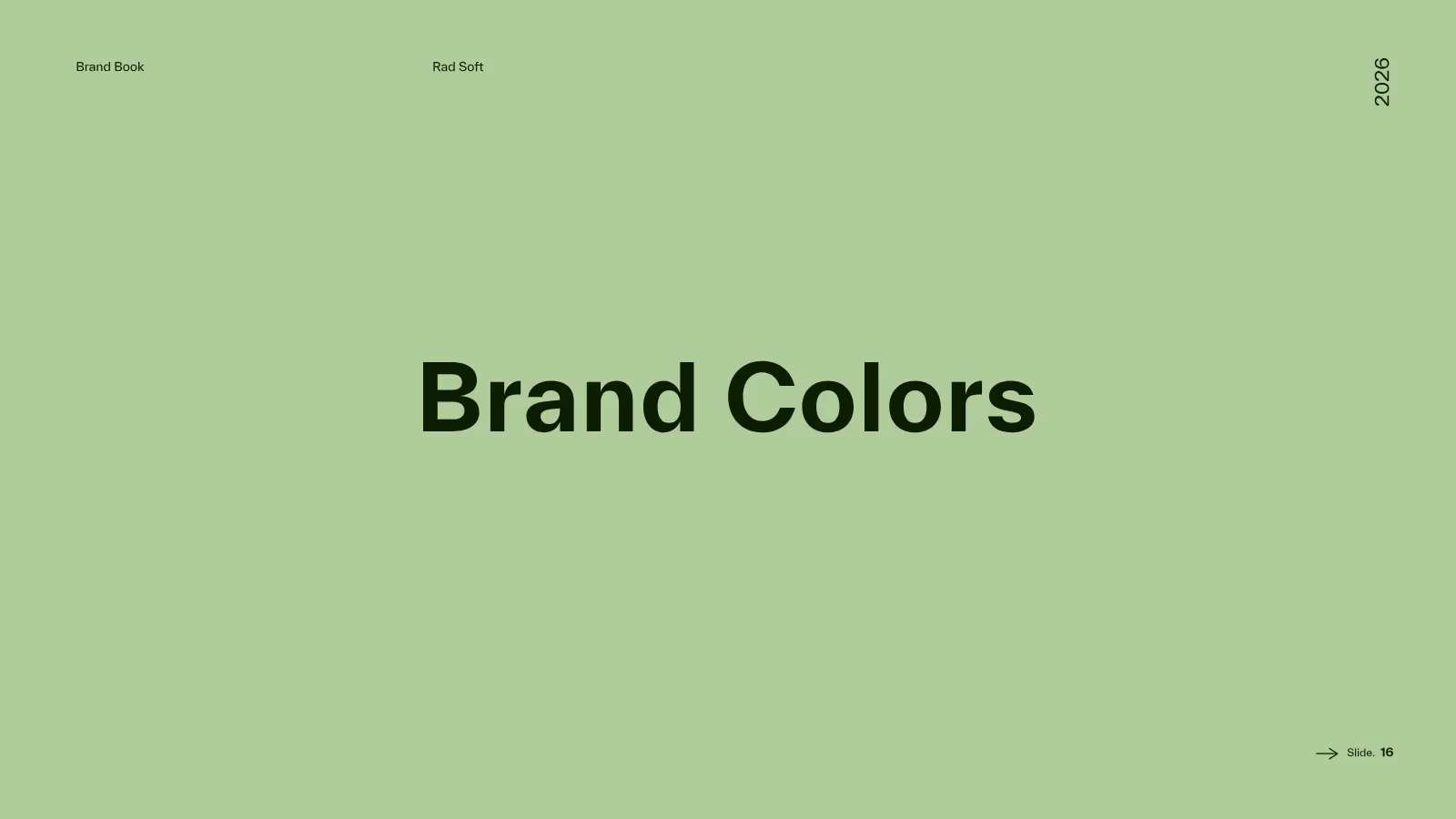 Rad Soft Brand Guidelines presentation, page 17 of 39