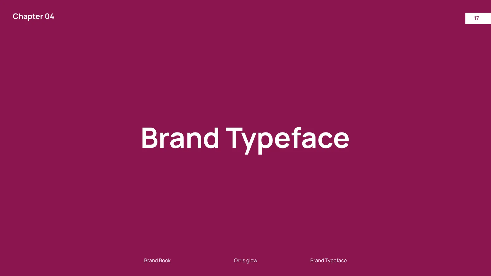 Orris Glow Brand Guidelines presentation, page 18 of 32