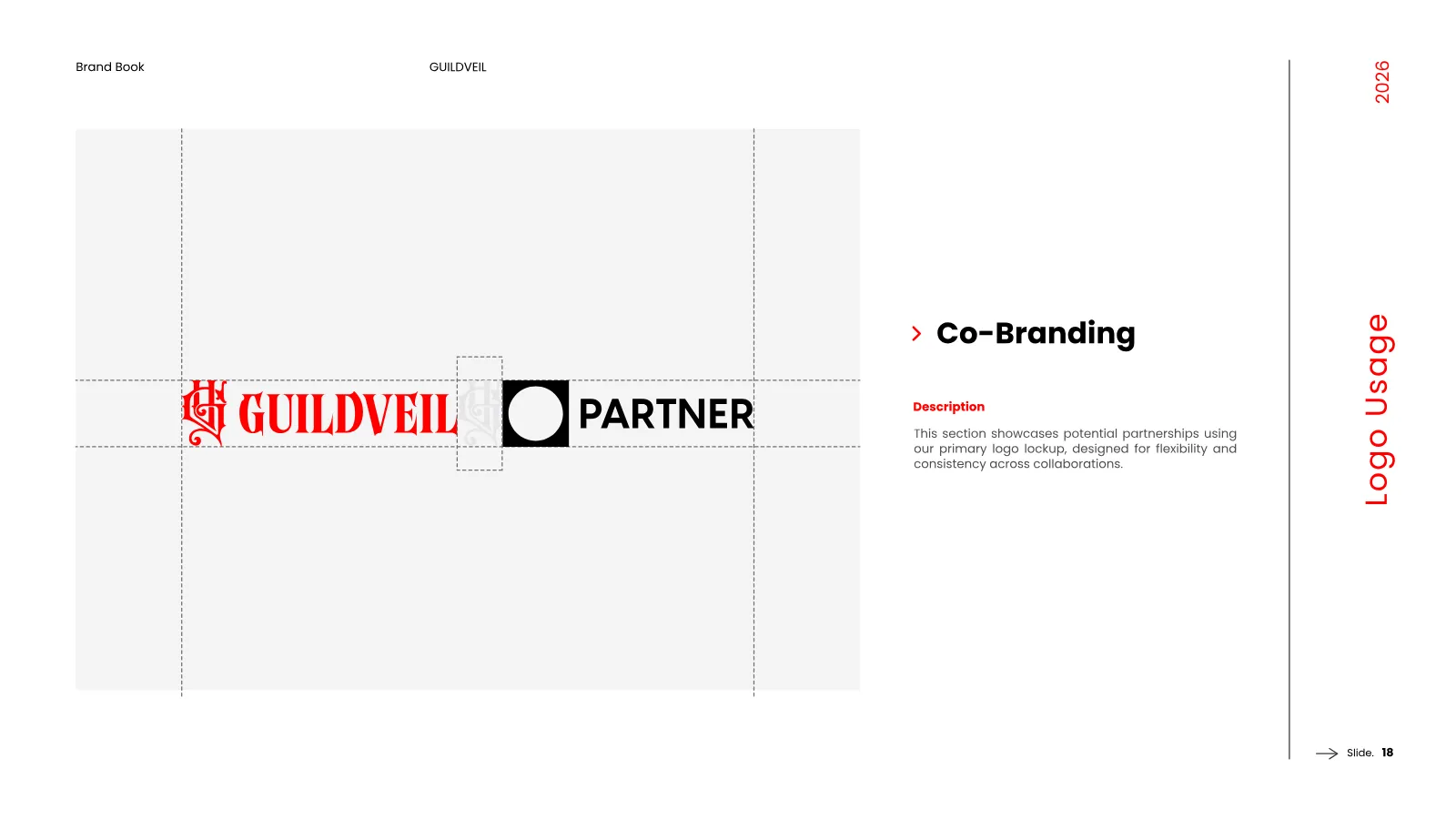 GUILDVEIL Brand Guidelines presentation, page 19 of 36