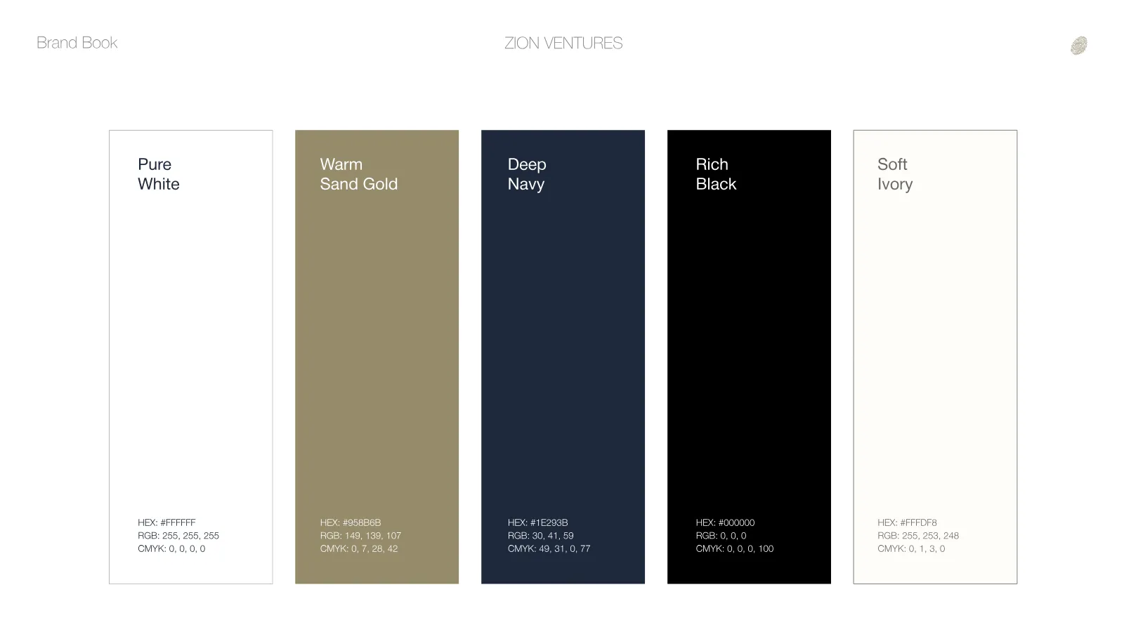 Zion Ventures Brand Guidelines presentation, page 25 of 34