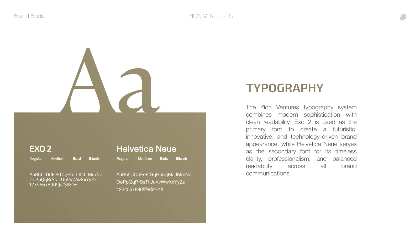 Zion Ventures Brand Guidelines presentation, page 27 of 34