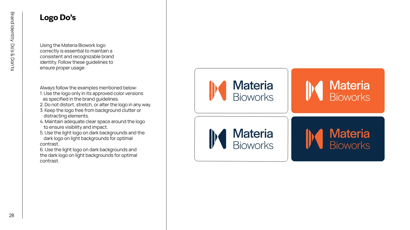 Materia Bioworks Brand Guidelines presentation, page 27 of 45