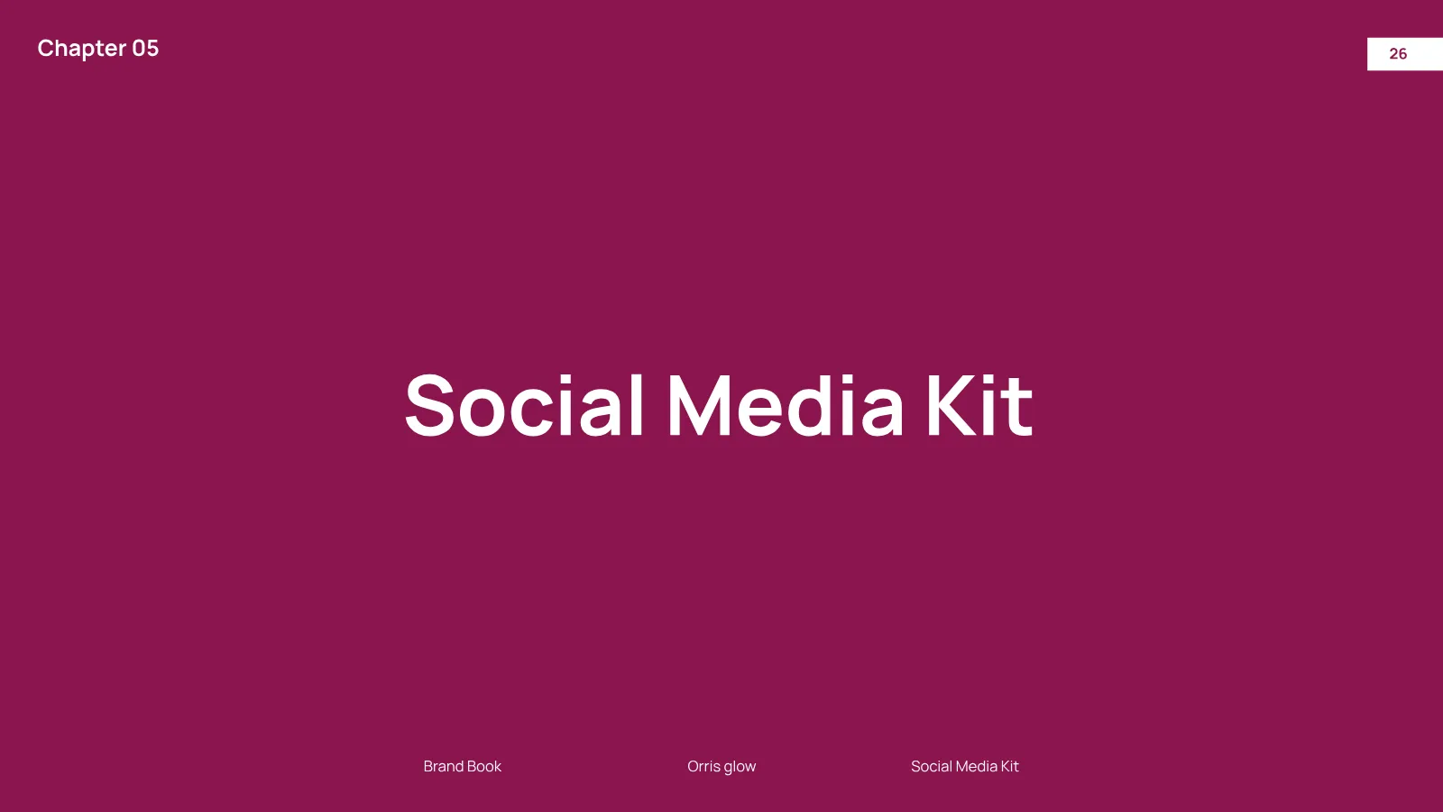 Orris Glow Brand Guidelines presentation, page 27 of 32