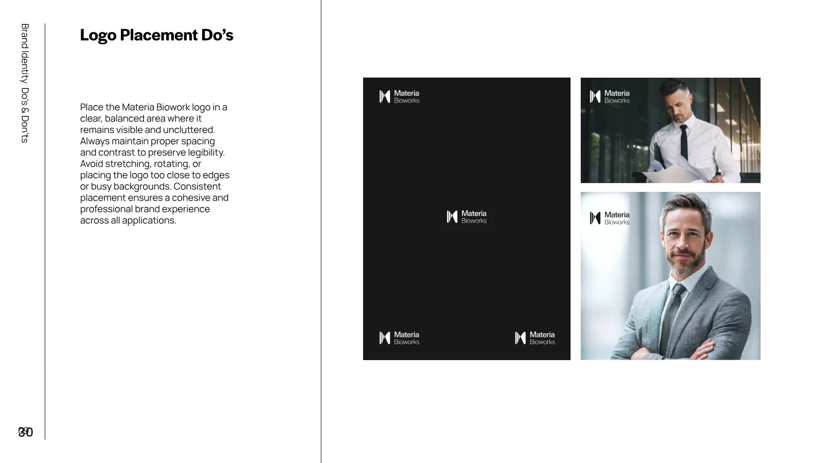 Materia Bioworks Brand Guidelines presentation, page 29 of 45