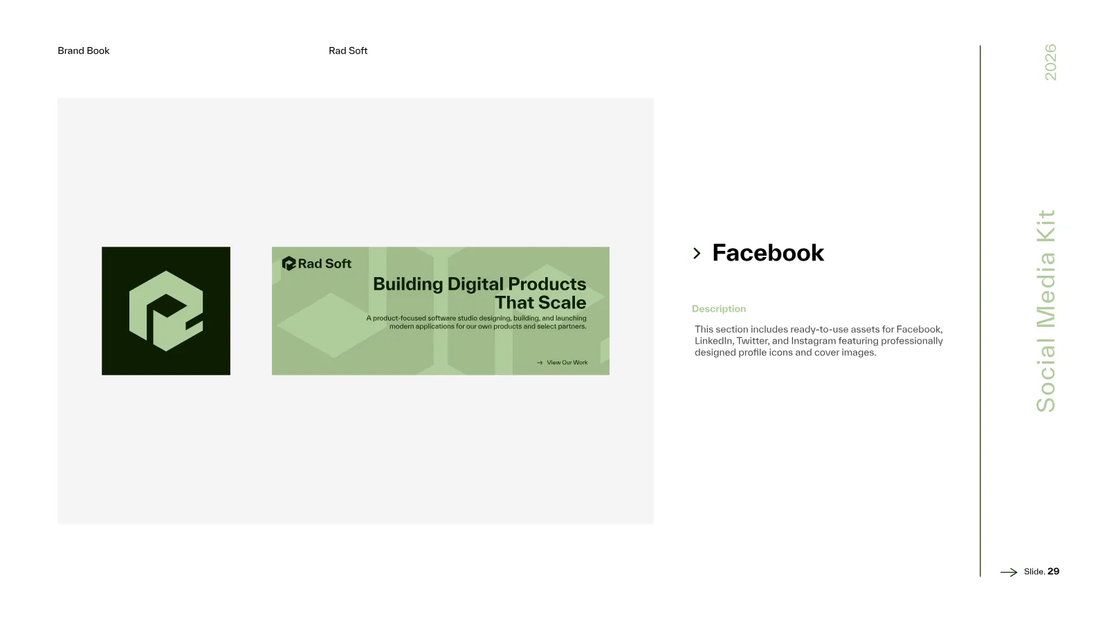 Rad Soft Brand Guidelines presentation, page 30 of 39