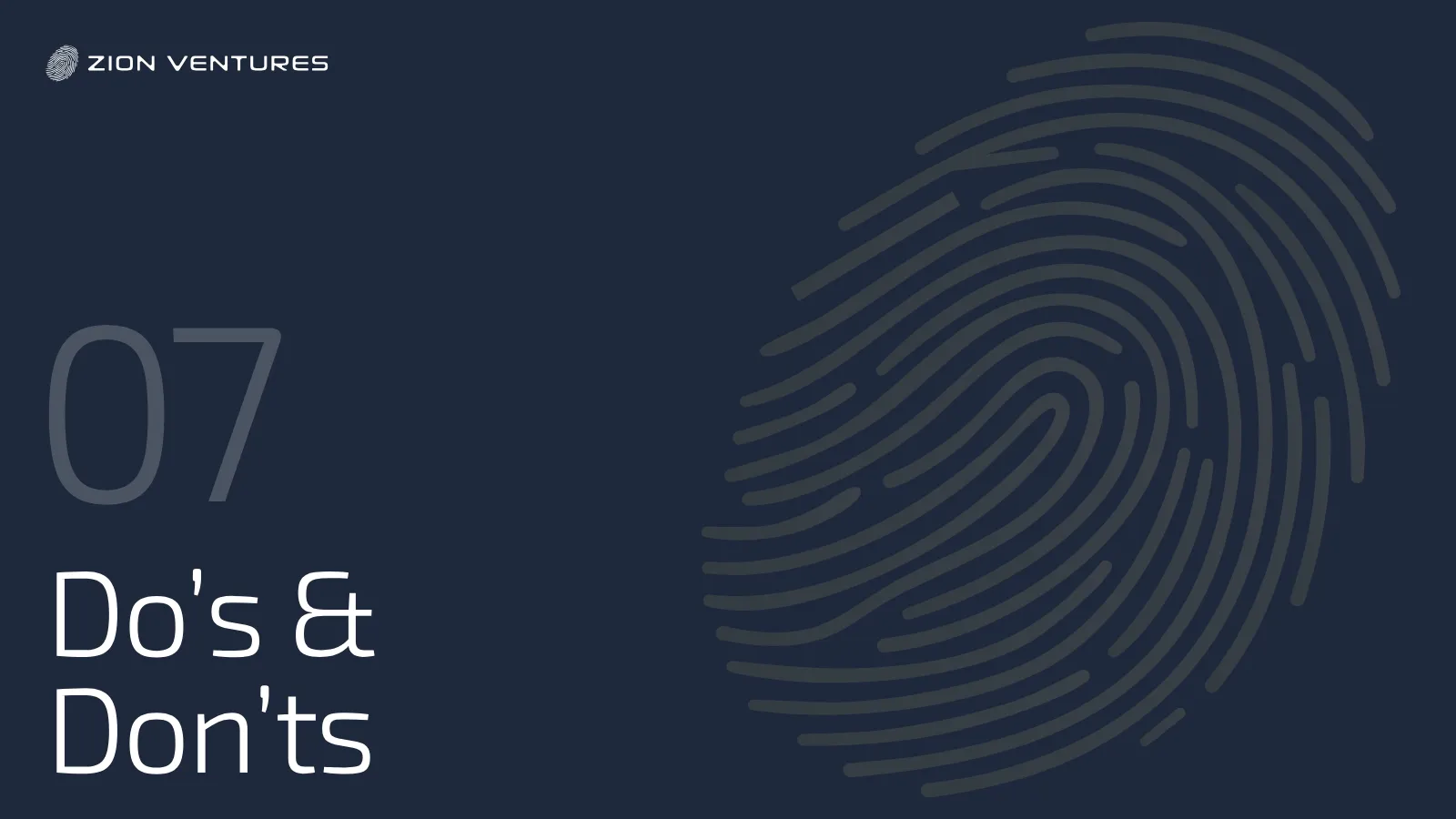 Zion Ventures Brand Guidelines presentation, page 31 of 34