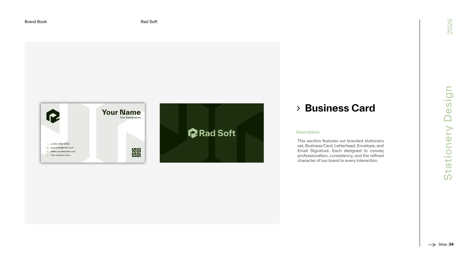 Rad Soft Brand Guidelines presentation, page 35 of 39
