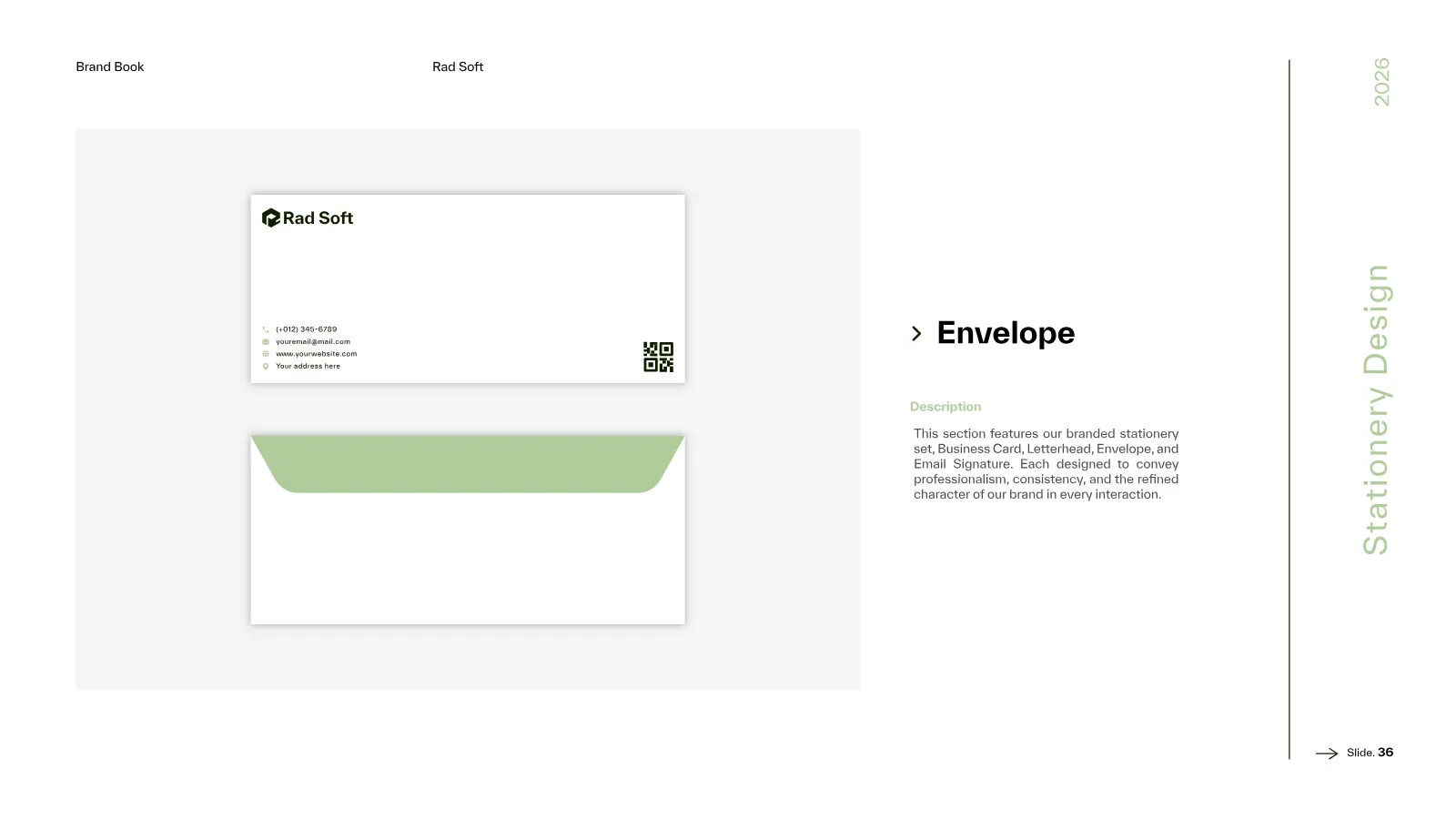 Rad Soft Brand Guidelines presentation, page 37 of 39